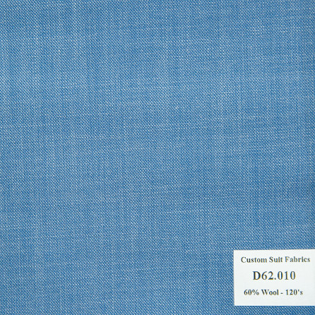 [ Hết hàng ]  D62.010 Kevinlli V4 - Vải Suit 60% Wool - Xanh Dương Trơn